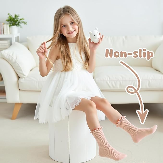 HONGTEYA 6 Pairs Toddler Ruffle Socks - Image 5