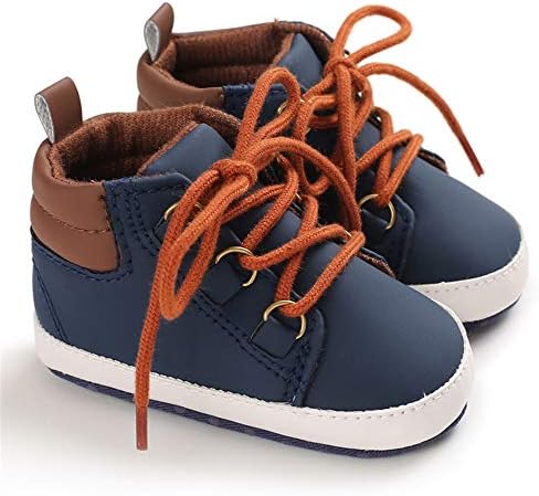 Meckior Toddler Baby Boys Girls High Tops Ankle Sneakers Soft Anti-Slip Sole PU - Image 3