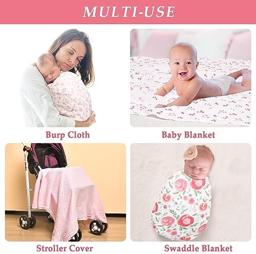 david's kids 4 Pack Baby Muslin Swaddle Blankets, 100% Cotton and Ultra Soft - Image 6