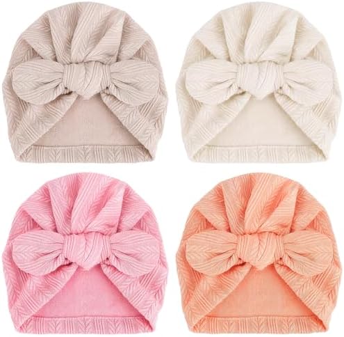 DRESHOW BQUBO Newborn Baby Bow Knot Turban Hat Hospital Hat Baby Infant Beanie by DRESHOW