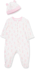 Little Me Clothes for Baby Girls 100% Cotton Scratch-Free Tag Footed One-Piece by LittleMeChildrensApparel