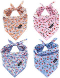 Dog Bandanas Spring Cotton Large 4PCS by Gofshy