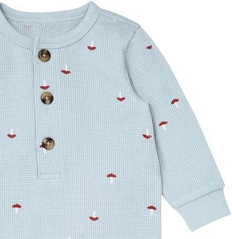 Modern Moments by Gerber Baby Henley Waffle Knit Romper - Image 3