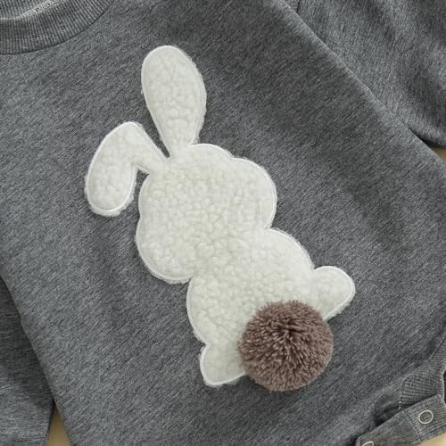 VISGOGO Newborn Infant Baby Boy Oversized Romper Sweater Bodysuits Coming Home - Image 6