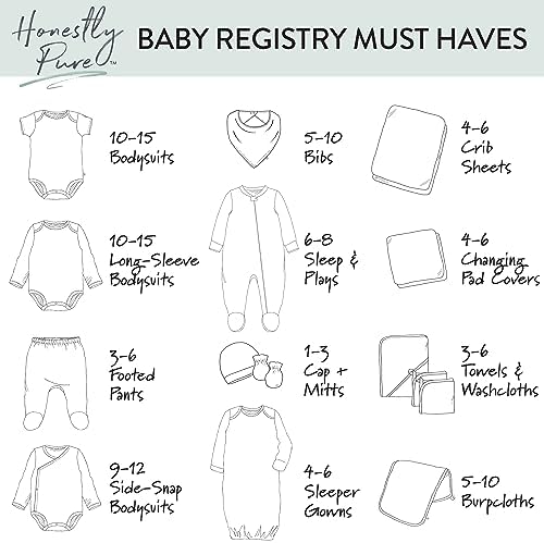 HonestBaby Organic Cotton Multi-layer Burp Cloths Multipack, One Size - Image 5