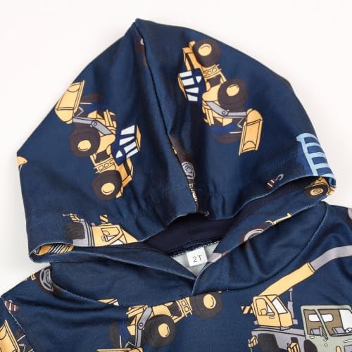 RETSUGO Baby Boys Dinosaurs Hoodie Boy Girls Truck Pullover - Image 5