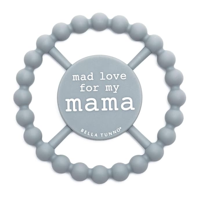 Baby Teether by Bella Tunno, Silicone Teethers for Babies 3-6 months, 6-12 months, Baby Toys, Pacifier, Teething Relief, Boys, Girls, Mad Love For Mama