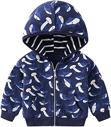 Baby Toddler Boys Dinosaur Hooded Zip Jacket Casual Outerwear Active Sweatshirt by Azalquat