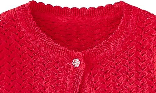 Toddler Girls Cardigan Sweater Bolero Shrug Baby Kids Long Sleeve Cropped Dress - Image 2