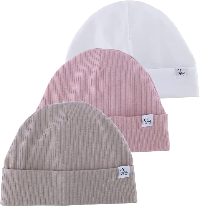 Jersey Beanie Hat for Newborn Baby Boys Girls Silky Satin Lined Hats Bonnet by Sugarmelon