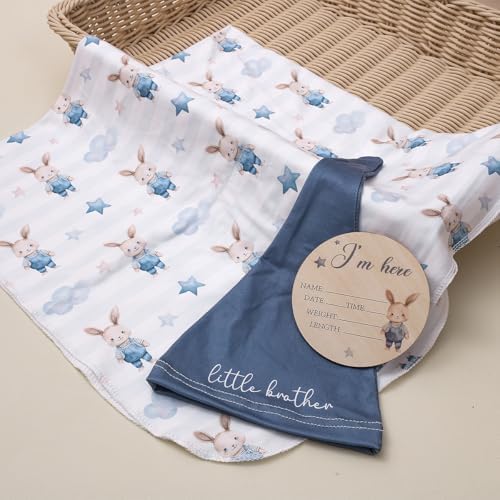 Ylsteed Baby Highland Cow Swaddle Blanket and Headband Set, Newborn Receiving - Image 2