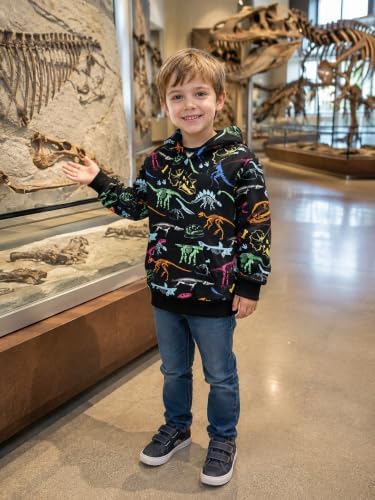 RETSUGO Baby Boys Dinosaurs Hoodie Boy Girls Truck Pullover - Image 2
