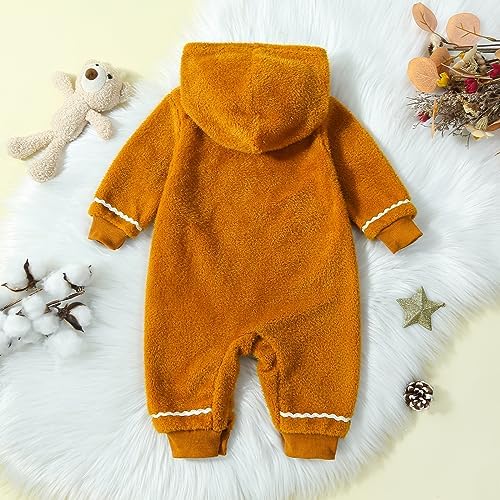 Fall Baby Clothes Newborn Boy Girl Hoodie Romper Long Sleeve Jumpsuit Winter - Image 4