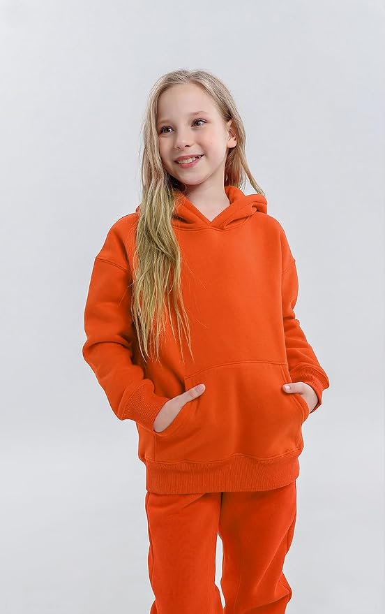 Toddler Boys Girls Sweatshirt Cotton Solid Fall Pullover Hoodie | Long Sleeve - Image 4