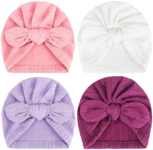 DRESHOW BQUBO Newborn Baby Bow Knot Turban Hat Hospital Hat Baby Infant Beanie by DRESHOW