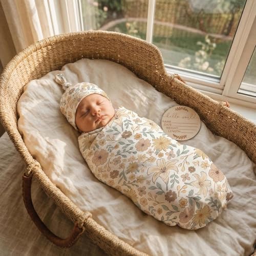 Newborn Receiving Nursery Flower Blanket Baby Swaddle Wrap - Image 4