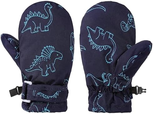 Toddler Gloves Kids Mittens Winter Warm Lined Fleece Gloves Waterproof Snow by Slivery+Color
