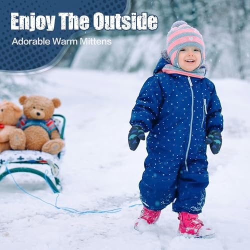 Toddler Mittens Lined Fleece Snow Gloves - Image 5