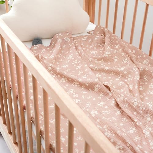 Happy Flute 4Set Muslin Swaddle Blankets Ultra Soft Baby - Image 5