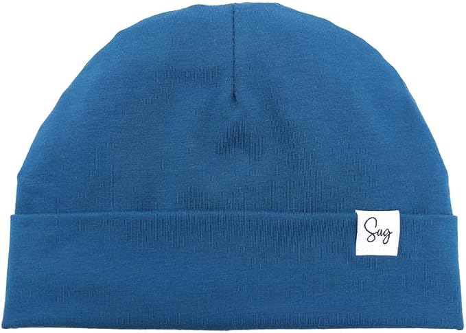 Jersey Beanie Hat for Newborn Baby Boys Girls Silky Satin Lined Hats Bonnet by Sugarmelon