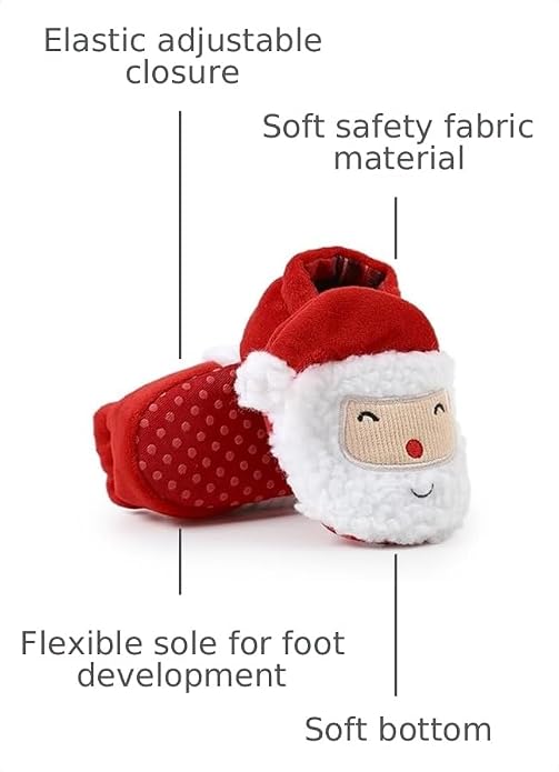 Ohwawadi Infant Baby Boys Girls Slippers Cozy Fleece Booties Soft Bottom Warm - Image 3