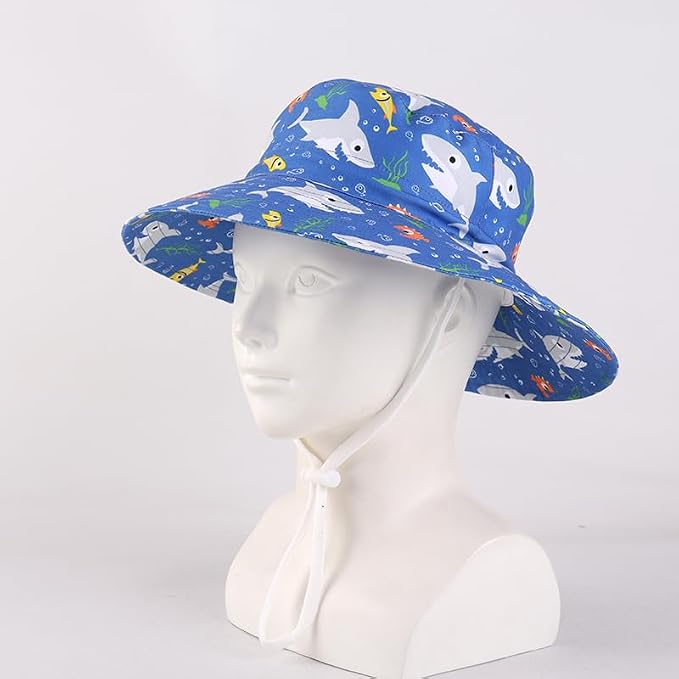 LANGZHEN Sun Protection Hat for Kids Toddler Boys Girls Wide Brim Summer - Image 3
