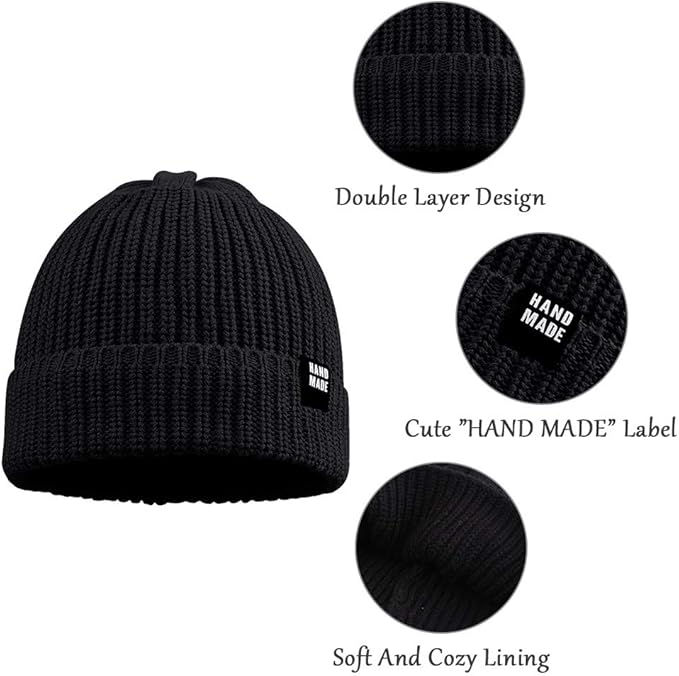 JANGANNSA Simple Knitted Baby Beanie Hip-Hop Boys Winter Hat Toddler Kids Bonnet for Girls 0-5Y