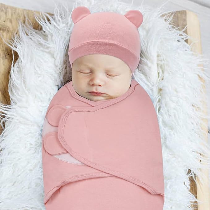 Dizila 2 Sets Adjustable Soft Cotton Blend Newborn Infant Baby Girl Receiving - Image 5