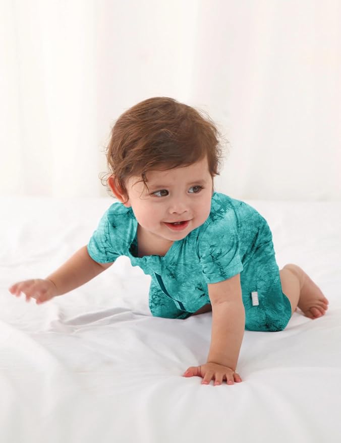 Jimonda Baby Bamboo Viscose Tie Dye Rompers Girl/Boys 3pc Pjs | Premium Soft - Image 5