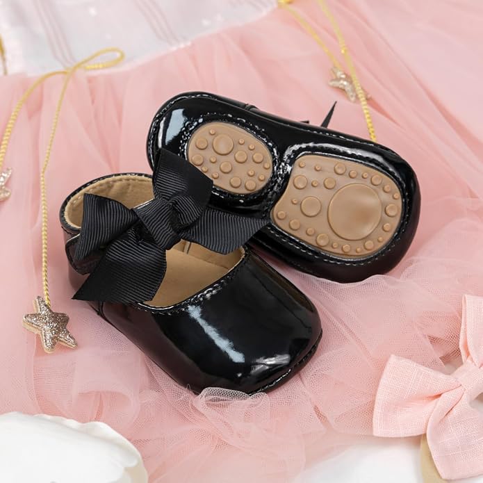KIDSUN Infant Baby Girls Mary Jane Shoes Non-Slip Rubber Sole Ballet Slippers - Image 6