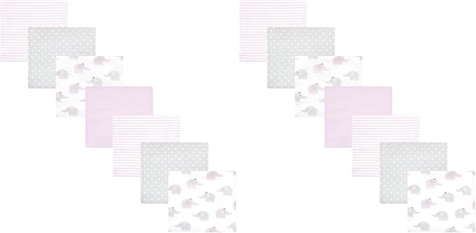 Hudson Baby Unisex Baby Cotton Flannel Receiving Blankets Bundle, Lilac by HudsonBaby