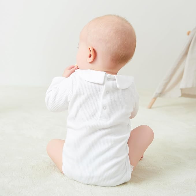 pureborn Baby Girls Boys Bodysuit Super Soft Cotton Romper 0-24 Months | - Image 3