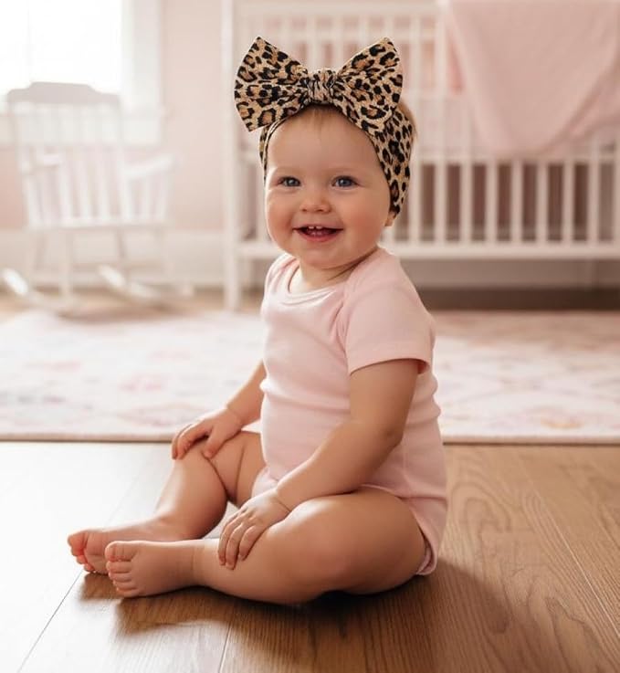 Baby Girl Headbands-Infant, Toddler Cotton Handmade Hairbands - Image 2