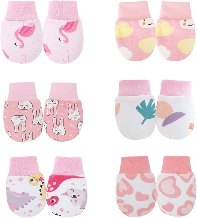 No Scratch Baby Mittens, Newborn Infant Toddler Mittens | Soft Elastic Wrist by toresper