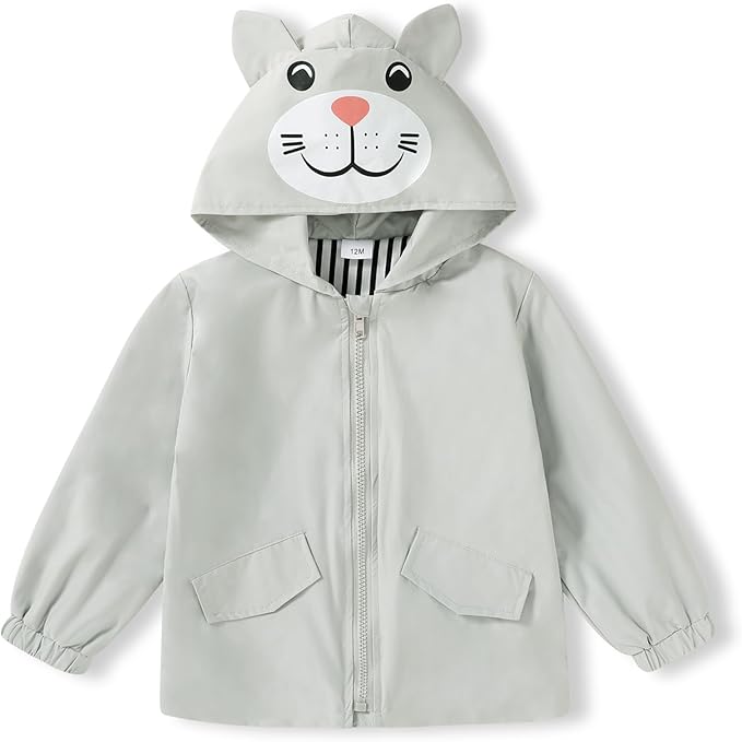 YOUNGER TREE Toddler Baby Boy Girl Duck Raincoat Cute Cartoon Hoodie Zipper by YOUNGERTREE