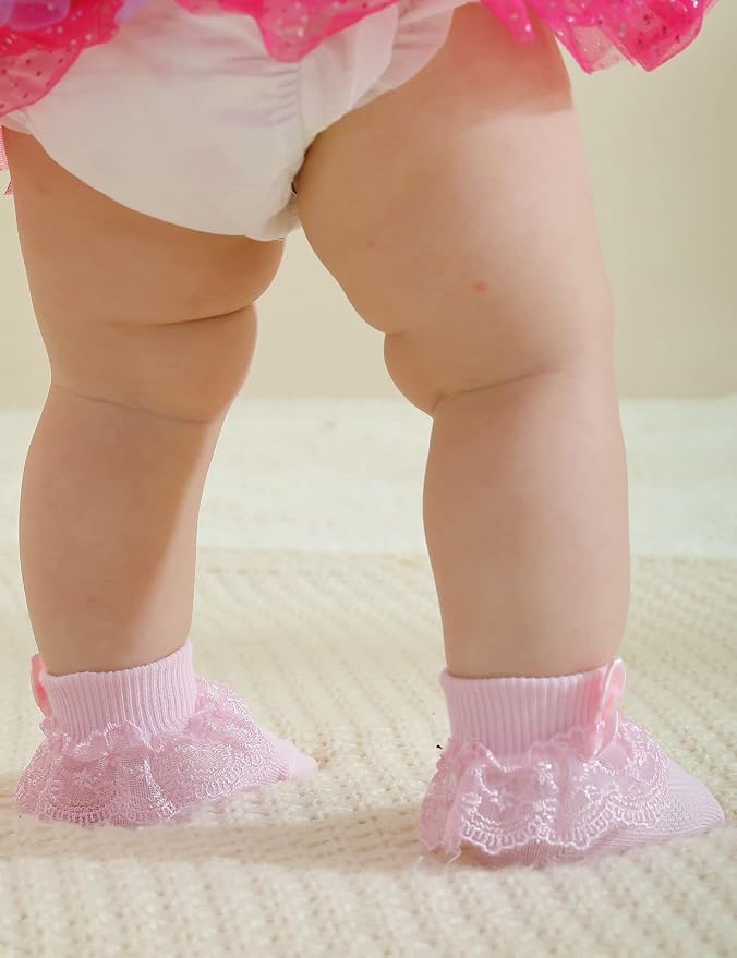 PrinceSasa Little Baby Girl Princess Lace Ruffles Socks Set - Image 3