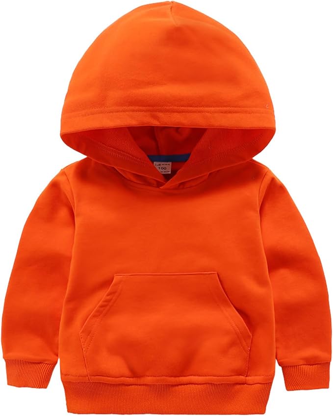 Baby Kids Boy Girl Solid Casual Pocket Hoodie Sweatershirt Long Sleeve Pullover by RUIBETYHUA