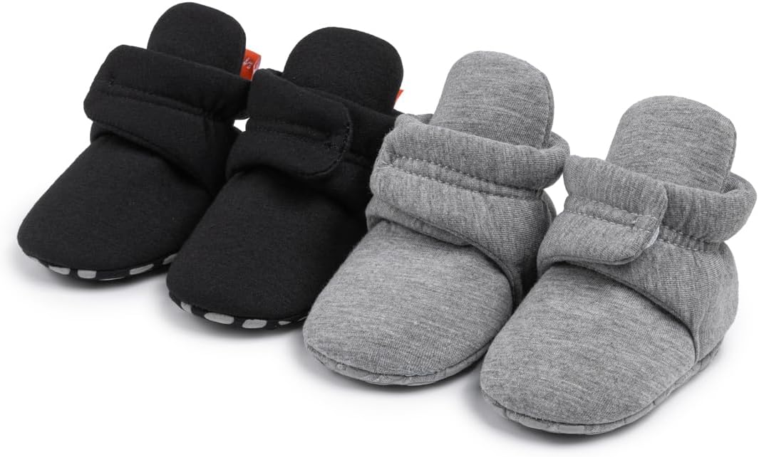 Sawimlgy Newborn Infant Baby Girl Boy Cotton Booties Stay On Sock Slippers Soft by Sawimlgy