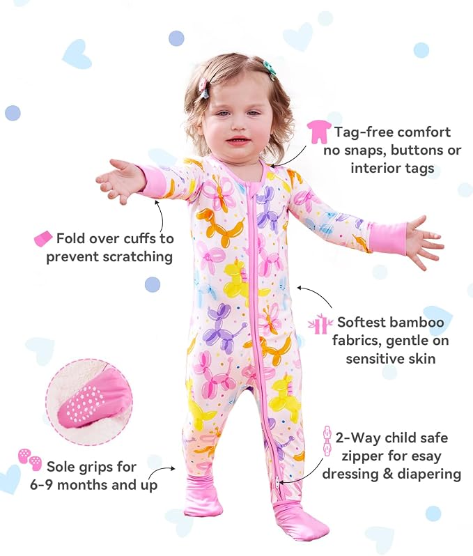 babee Reshinee Viscose derived from bamboo Baby Pajamas Convertible Footie - Image 4
