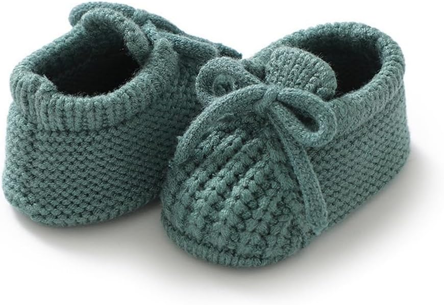 Newborn Shoes, Baby Girls Boys Hand Knit Booties, Photography Props, Photoshoot - Image 4