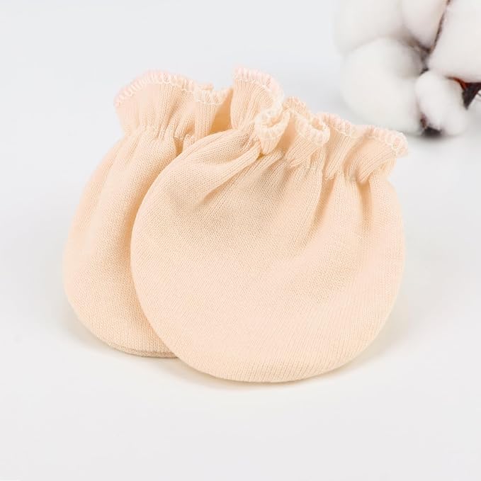 BQUBO Newborn Infant Toddler Mittens No Scratch Cotton Elastic Wrist Gloves - Image 4