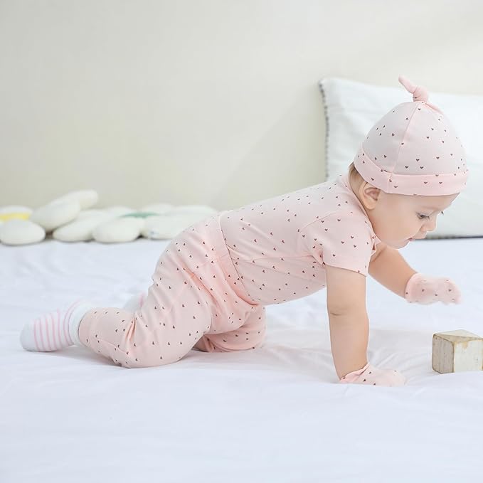 Baby Bodysuit and Pant Set 10-pcs Cotton Soft Newborn Boy Girl Clothes Outfits