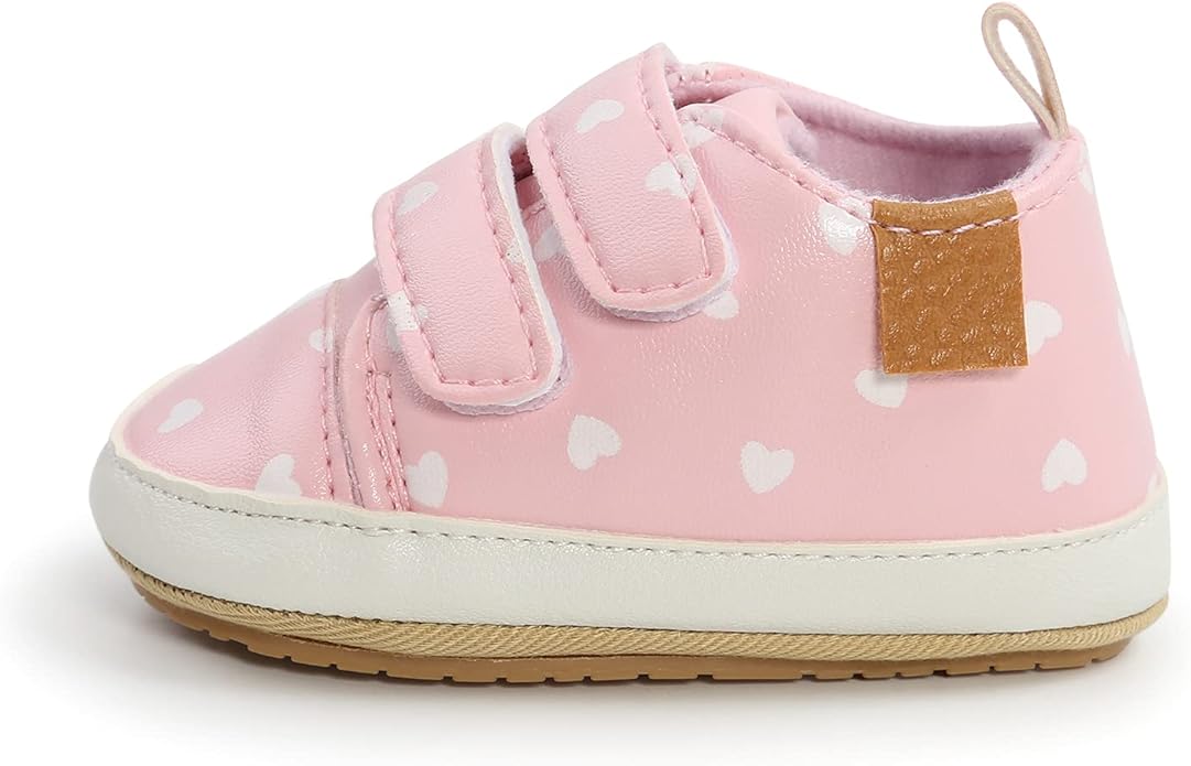 Clowora Baby Boys Girls Shoes Non-Slip Rubber Sole Sneakers Infant First Walking Toddler Crib Shoes Newborn Loafers Flats.