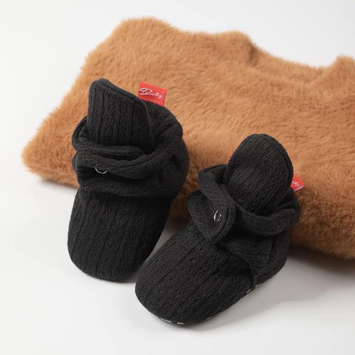 Babelvit Newborn Baby Boy Girl Soft Fleece Booties Stay On Infant Slippers - Image 4