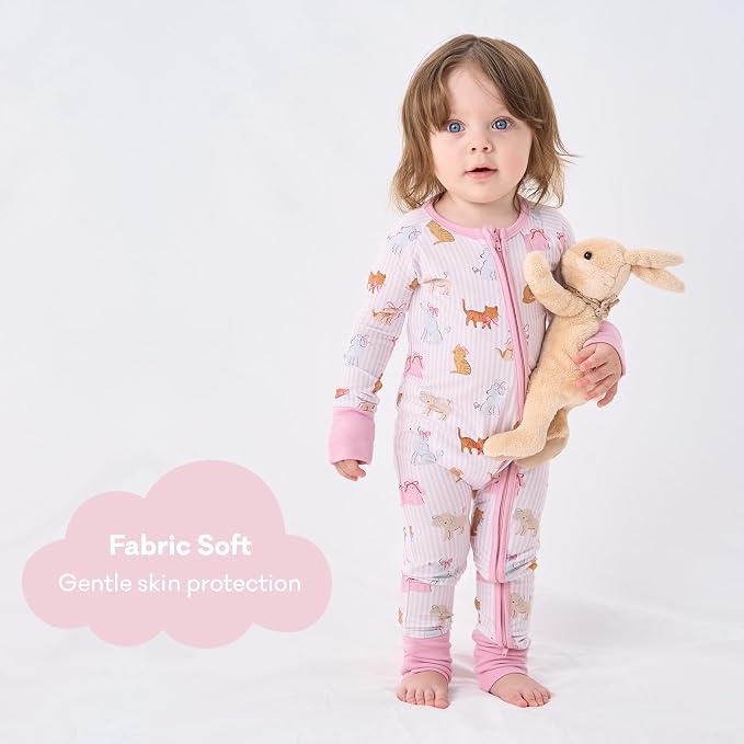 pureborn Baby Sleeper Viscose from Bamboo Zipper Footies 0-24 Months - Image 3