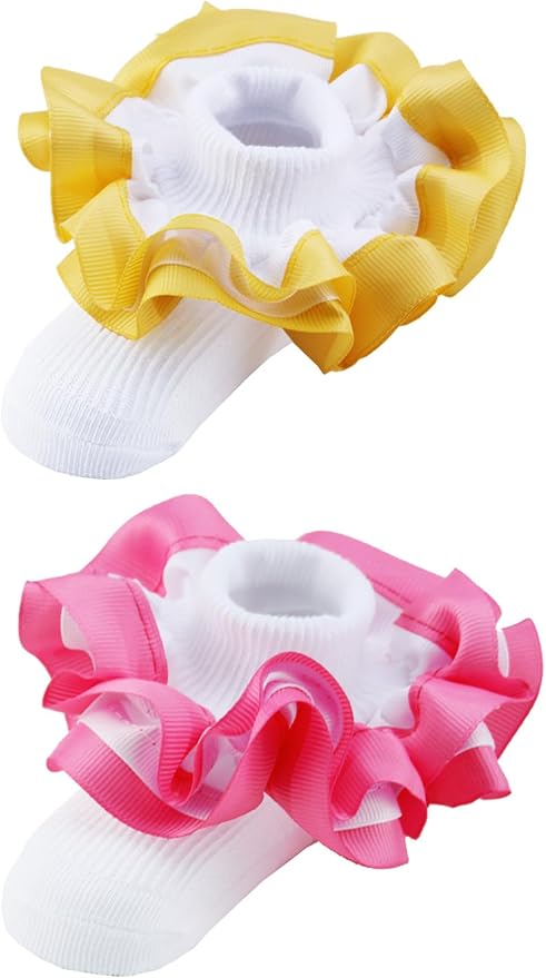 PrinceSasa Little Baby Girl Princess Lace Ruffles Socks Set - Image 3