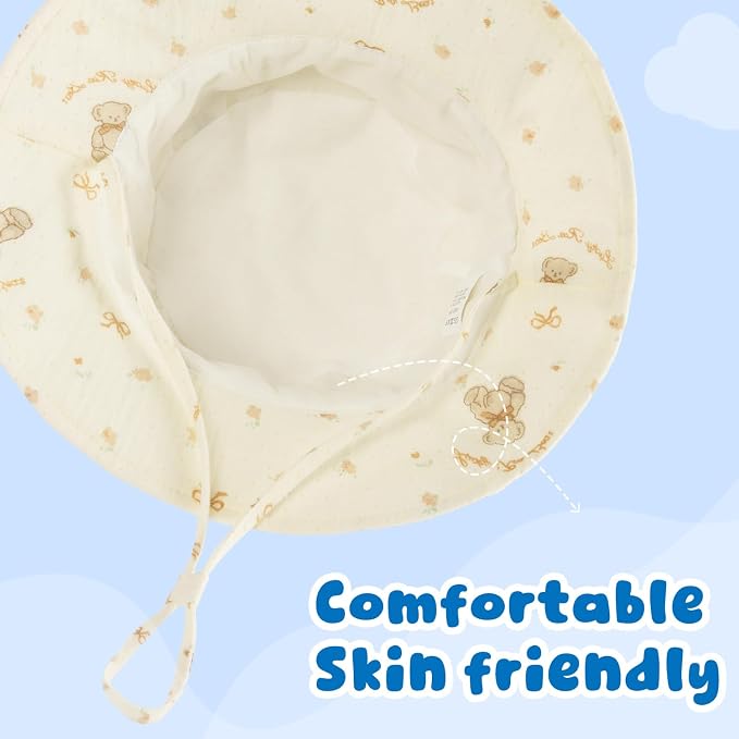 Muslin Baby Sun Hat Sun Protection Baby Toddler Bucket Hats - Image 2