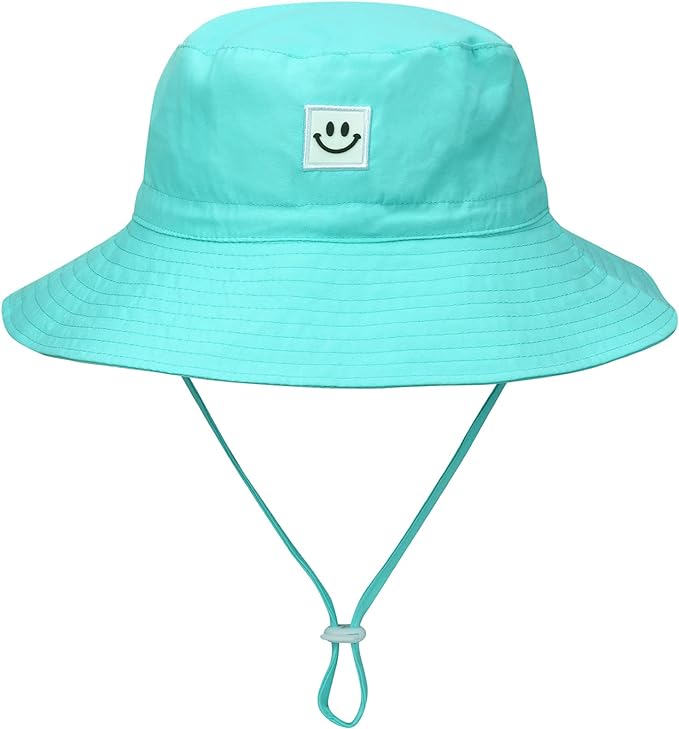 Baby Sun Hat Smile Face UPF 50+ Toddler Bucket Hat by MaxNova