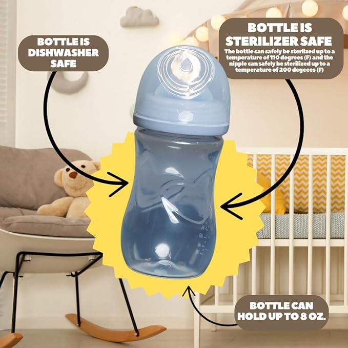 Hard Seltzer Themed Coozies for Baby Bottles - Funny Gift for New Parents & Baby Showers - (2 Premium Designed Neoprene Coozies + BPA/Lead/Phthalate Free Bottle Included)