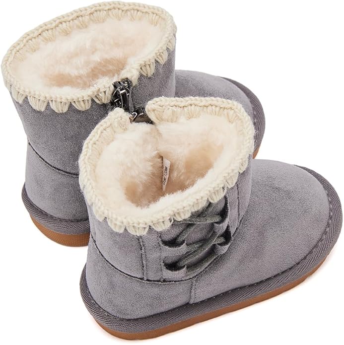 BMCiTYBM Girls Boys Snow Boots Warm Winter Fur Lined Baby Shoes (Infant/Toddler/Little Kid)